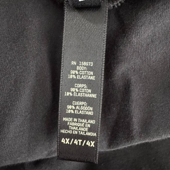 Skims Cotton Blend Jersey Foldover Pants 4X Black Soot Stretch NWT PT-2546 - Picture 12 of 13